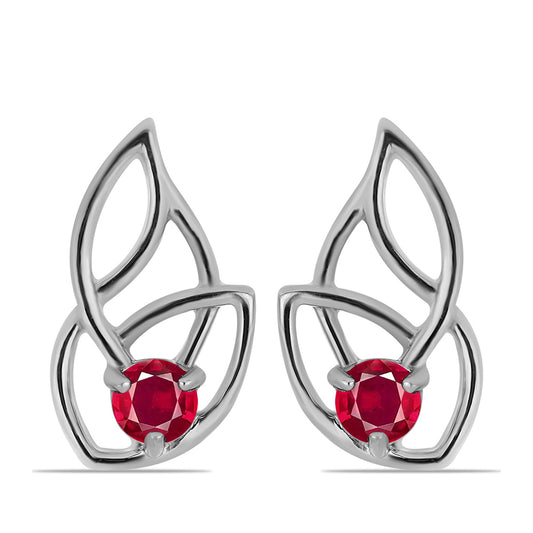 Cercei din Argint 925 ( 3.06 grame ) cu Rubin Malagasy 0.9 Carate