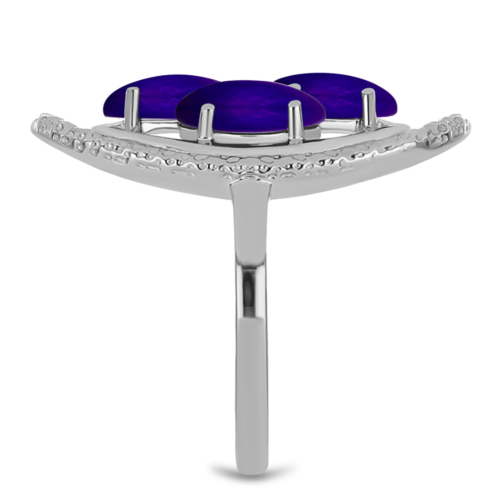 Inel din Argint 925 ( 3.63 grame ) cu Jad Violet 2.2 Carate