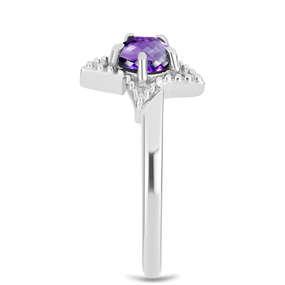 Inel din Argint 925 ( 2.61 grame ) cu Ametist Marocan 0.54 Carate