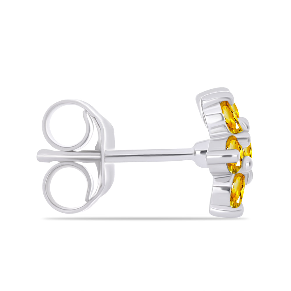 Cercei din Argint 925 ( 1.54 grame ) cu Citrin Ural 0.82 Carate