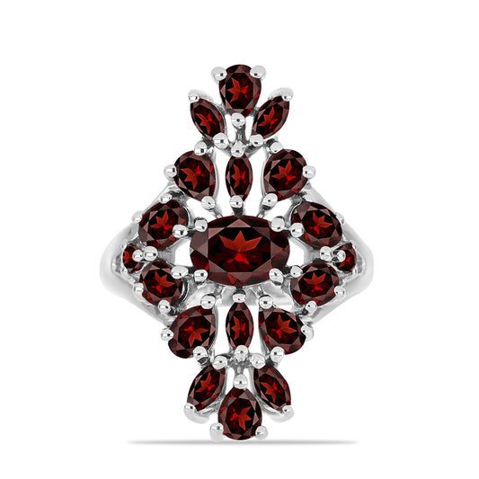 Inel din Argint 925 ( 4.76 grame ) cu Granat Barton 3.79 Carate