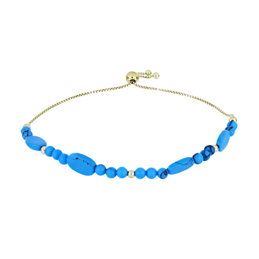 Brățară din Argint 925 Placat cu Aur ( 1.87 grame ) cu Turcoaz ”Frumoasa Adormită” 12.55 Carate