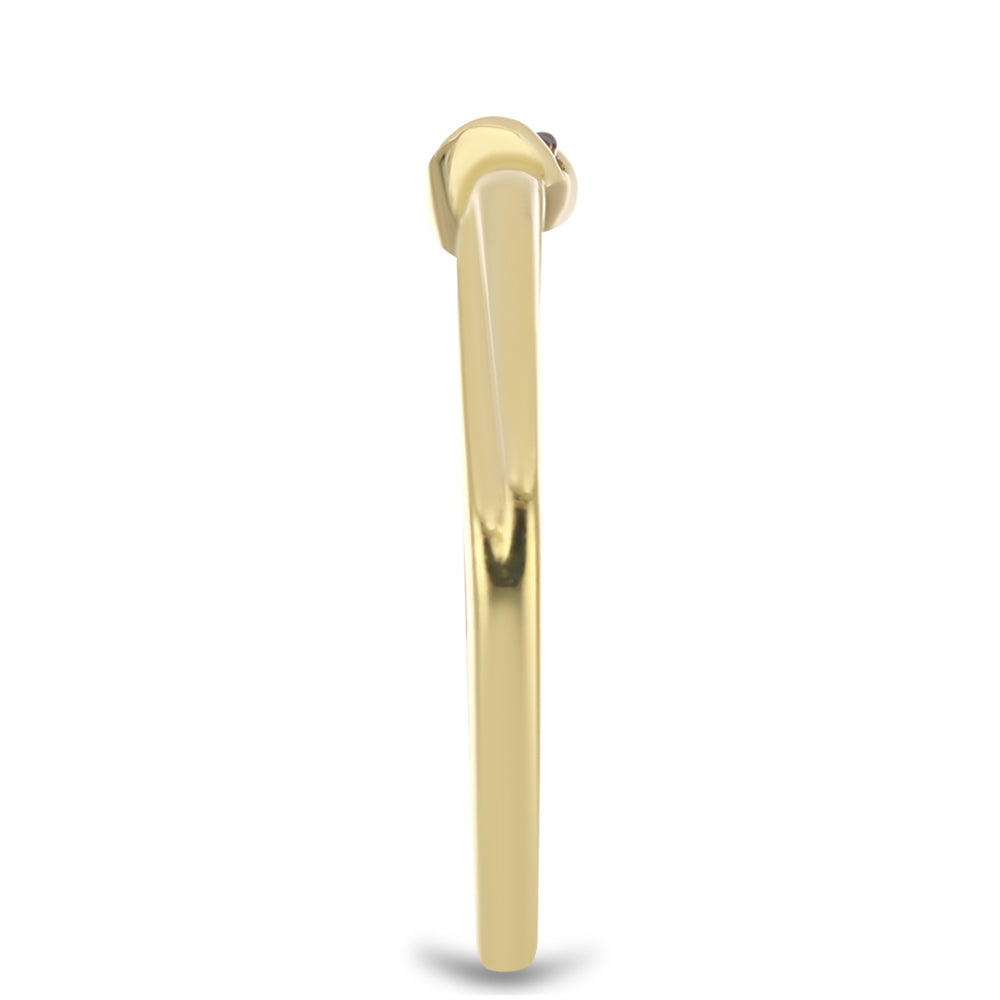 Inel din Argint 925 Placat cu Aur ( 1.72 grame ) cu Diamant Verde 0.02 Carate