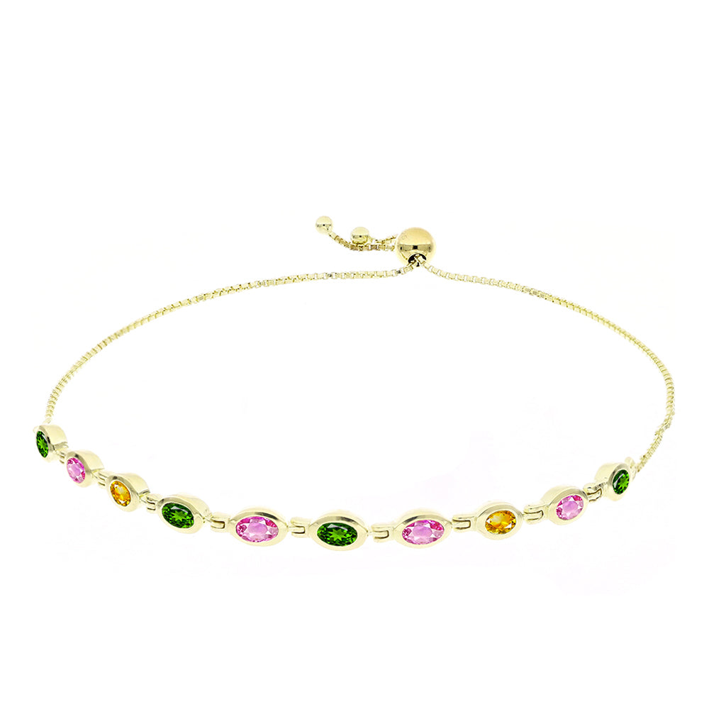 Brățară din Argint 925 Placat cu Aur ( 5.53 grame ) cu Turmalină Chakra 2.09 Carate