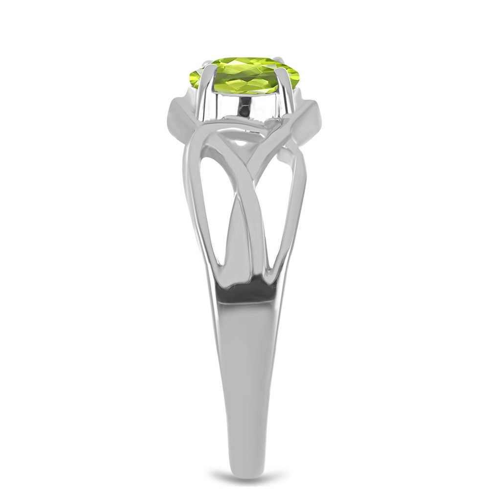 Inel din Argint 925 ( 2.64 grame ) cu Peridot Changbai 1.29 Carate