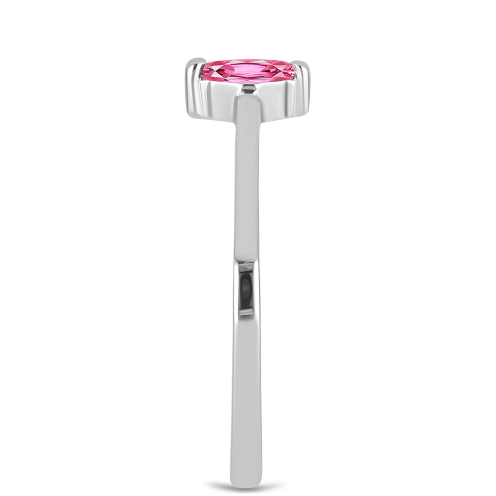 Inel din Argint 925 ( 1.37 grame ) cu Turmalină Roz Pelmadulla 0.13 Carate