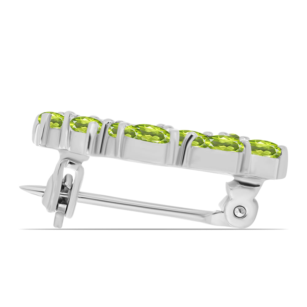 Broşă din Argint 925 ( 2.46 grame ) cu Peridot Changbai 1.87 Carate