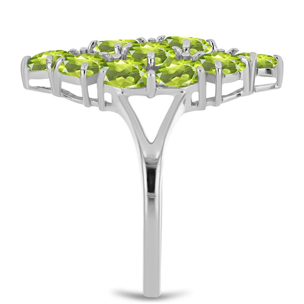 Inel din Argint 925 ( 3.13 grame ) cu Peridot Changbai 4.09 Carate