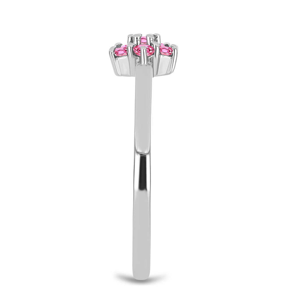 Inel din Argint 925 ( 1.52 grame ) cu Turmalină Roz Pelmadulla 0.24 Carate