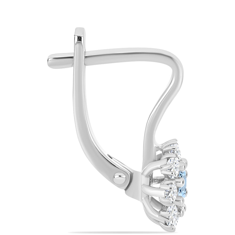 Cercei din Argint 925 ( 2.94 grame ) cu Acvamarin Embu County 1 Carate