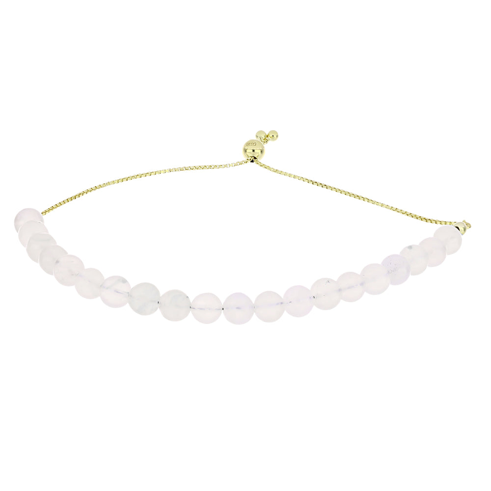 Brățară din Argint 925 Placat cu Aur ( 1.76 grame ) cu Piatra Lunii Curcubeu 36.68 Carate