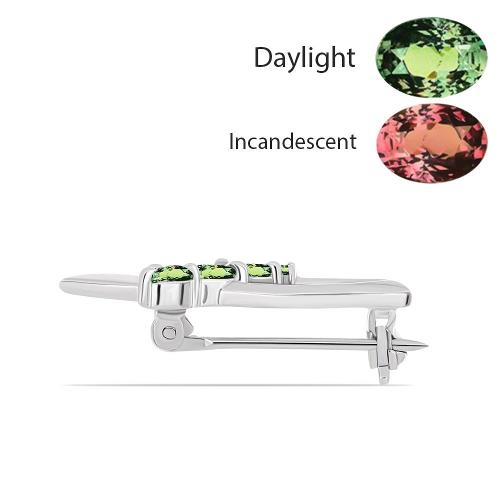 Broşă din Argint 925 ( 1.72 grame ) cu Alexandrit Natural 0.45 Carate