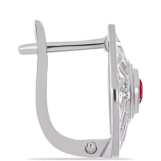 Cercei din Argint 925 ( 3.76 grame ) cu Rubin Malagasy 0.33 Carate