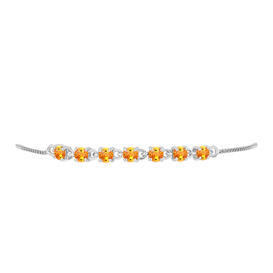 Brățară din Argint 925 ( 3.37 grame ) cu Safir Padparadscha 2.24 Carate