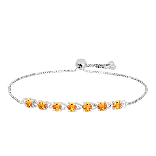 Brățară din Argint 925 ( 3.37 grame ) cu Safir Padparadscha 2.24 Carate