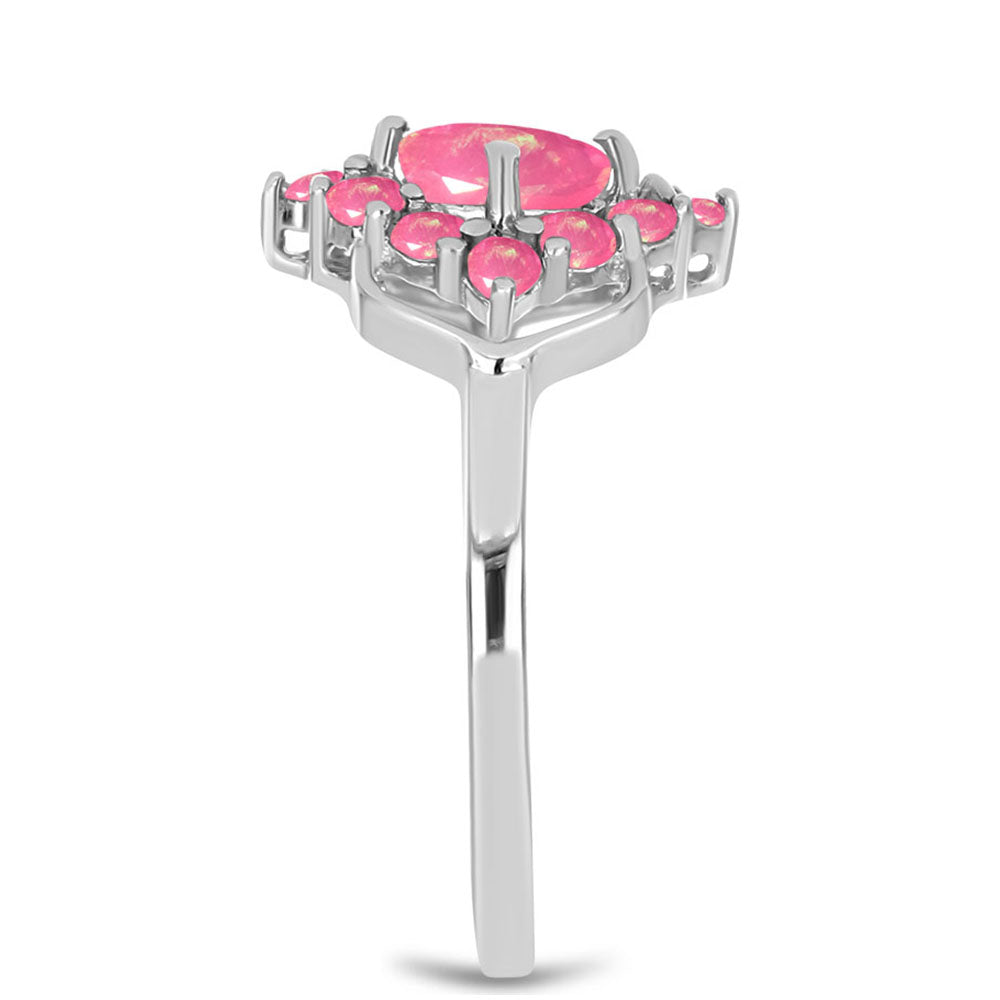 Inel din Argint 925 ( 1.82 grame ) cu Opal Lega Dembi Roz 0.74 Carate