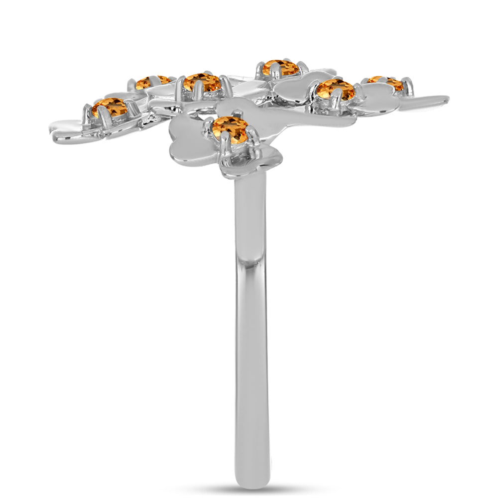 Inel din Argint 925 ( 3.77 grame ) cu Topaz Galben Imperial 0.33 Carate