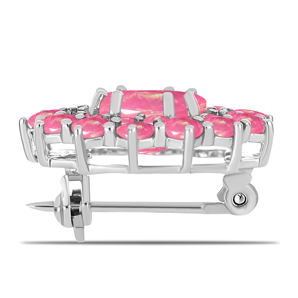 Broşă din Argint 925 ( 2.69 grame ) cu Opal Lega Dembi Roz 2.28 Carate