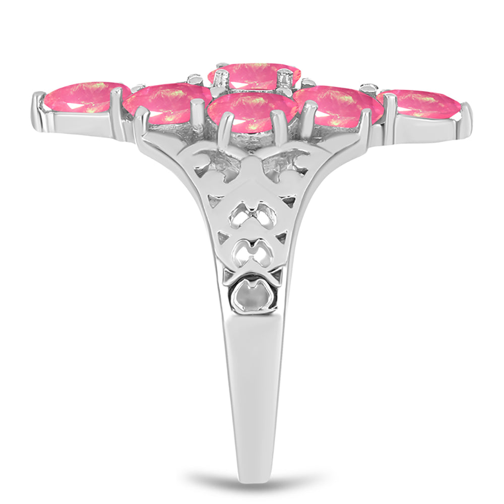 Inel din Argint 925 ( 4.09 grame ) cu Opal Lega Dembi Roz 1.27 Carate