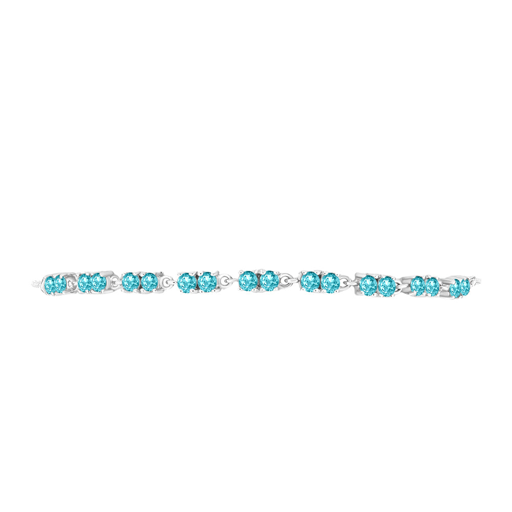 Brățară din Argint 925 ( 4.75 grame ) cu Cuarț Paraiba 1.77 Carate