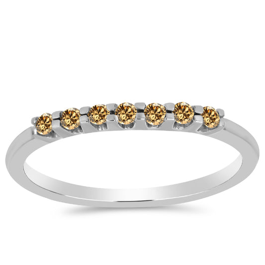 Inel din Argint 925 ( 1.64 grame ) cu Moissanite Șampanie 0.23 Carate