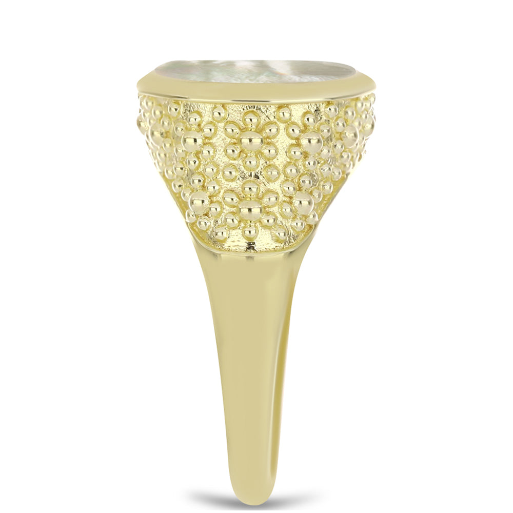 Inel din Argint 925 Placat cu Aur ( 4.79 grame ) cu Sidef 4.24 Carate