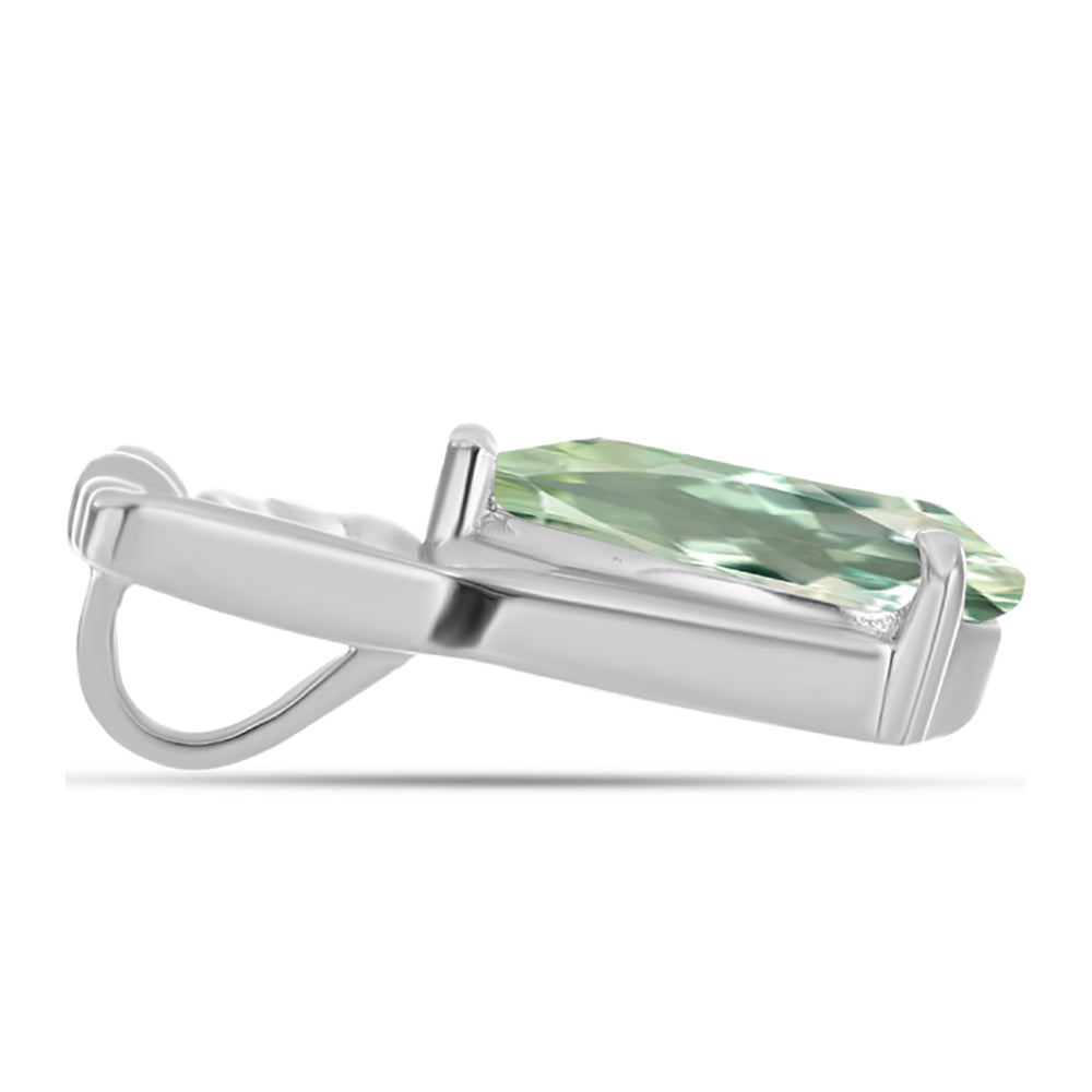 Pandantiv din Argint 925 ( 2.47 grame ) cu Ametist Verde 2.75 Carate
