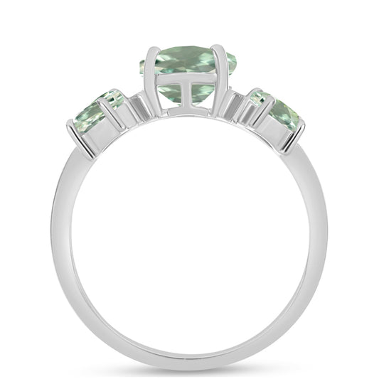 Inel din Argint 925 ( 2.47 grame ) cu Ametist Verde 2.04 Carate