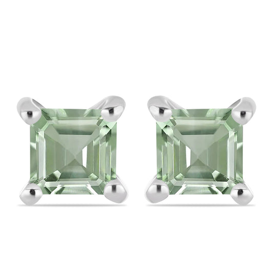 Cercei din Argint 925 ( 1.45 grame ) cu Ametist Verde 1.19 Carate