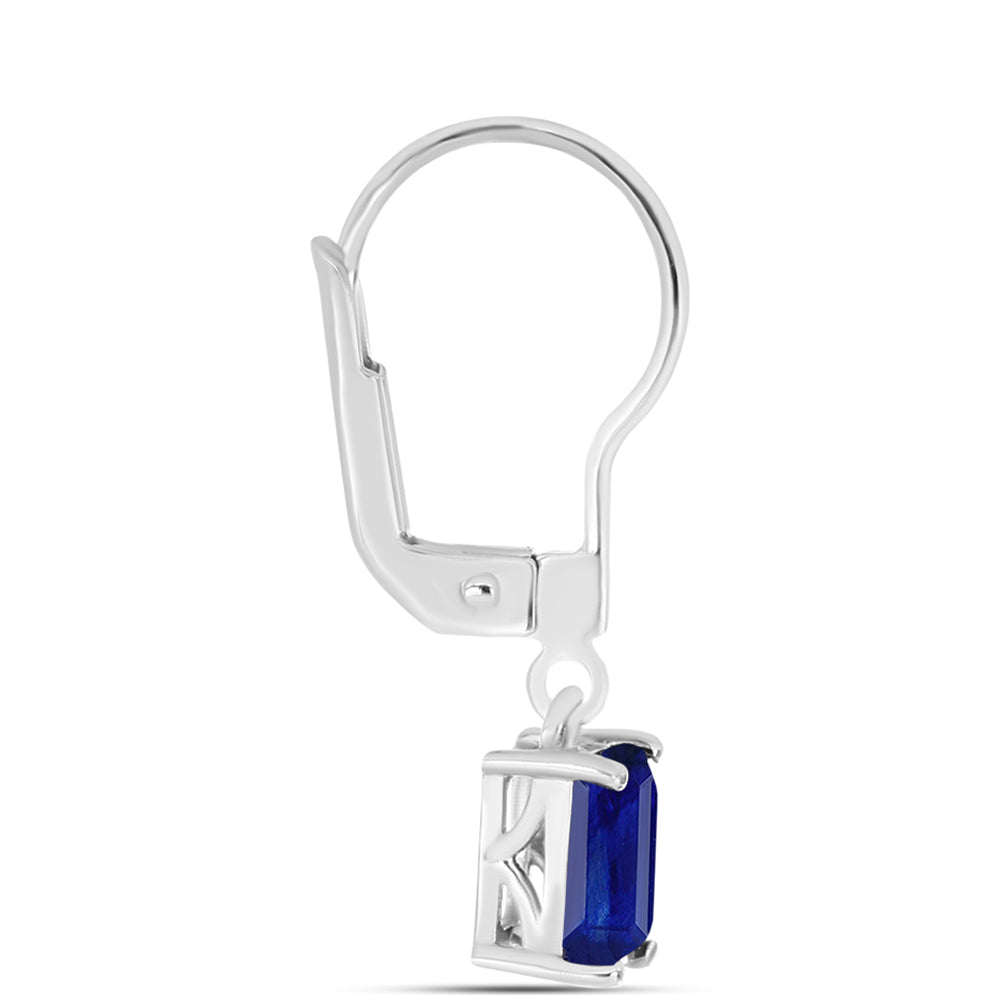 Cercei din Argint 925 ( 1.43 grame ) cu Safir Albastru Australian 1.6 Carate