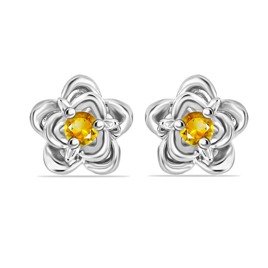 Cercei din Argint 925 ( 2.59 grame ) cu Citrin Rio Golden 0.22 Carate