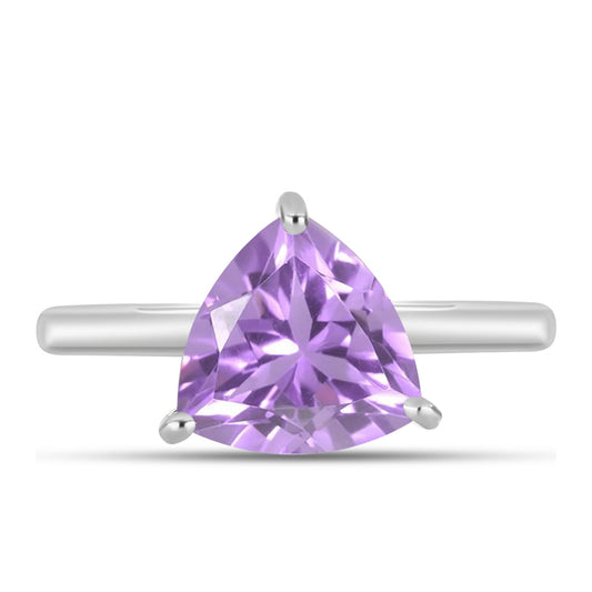 Inel din Argint 925 ( 2.91 grame ) cu Ametist Rose de France 3.44 Carate