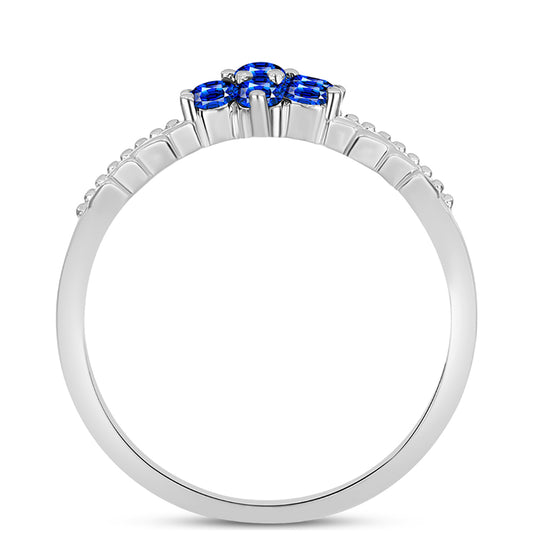 Inel din Argint 925 ( 2.37 grame ) cu Safir Albastru Australian 0.68 Carate