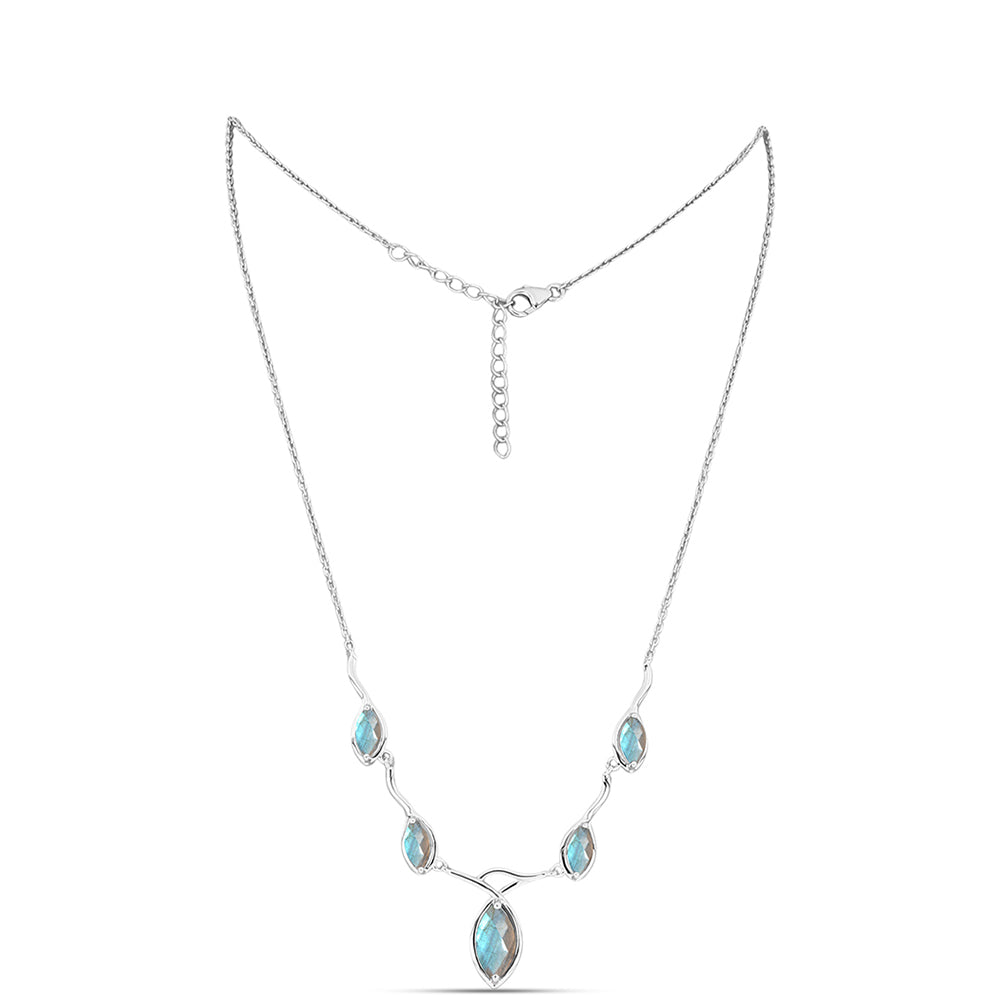 Colier din Argint 925 ( 5.18 grame ) cu Labradorit 3.47 Carate