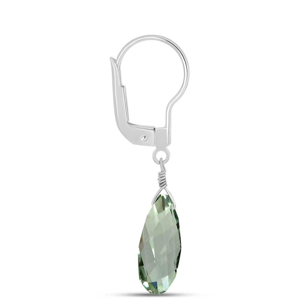 Cercei din Argint 925 ( 0.94 grame ) cu Ametist Verde 9.58 Carate