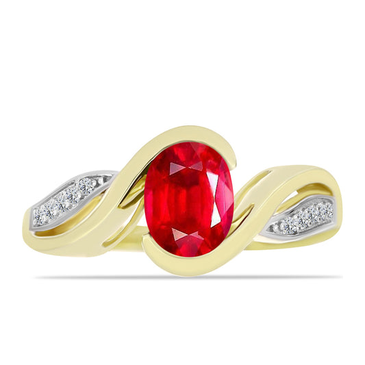 Inel din Argint 925 Placat cu Aur ( 3.23 grame ) cu Agat Roșu și Topaz Alb 1.15 Carate