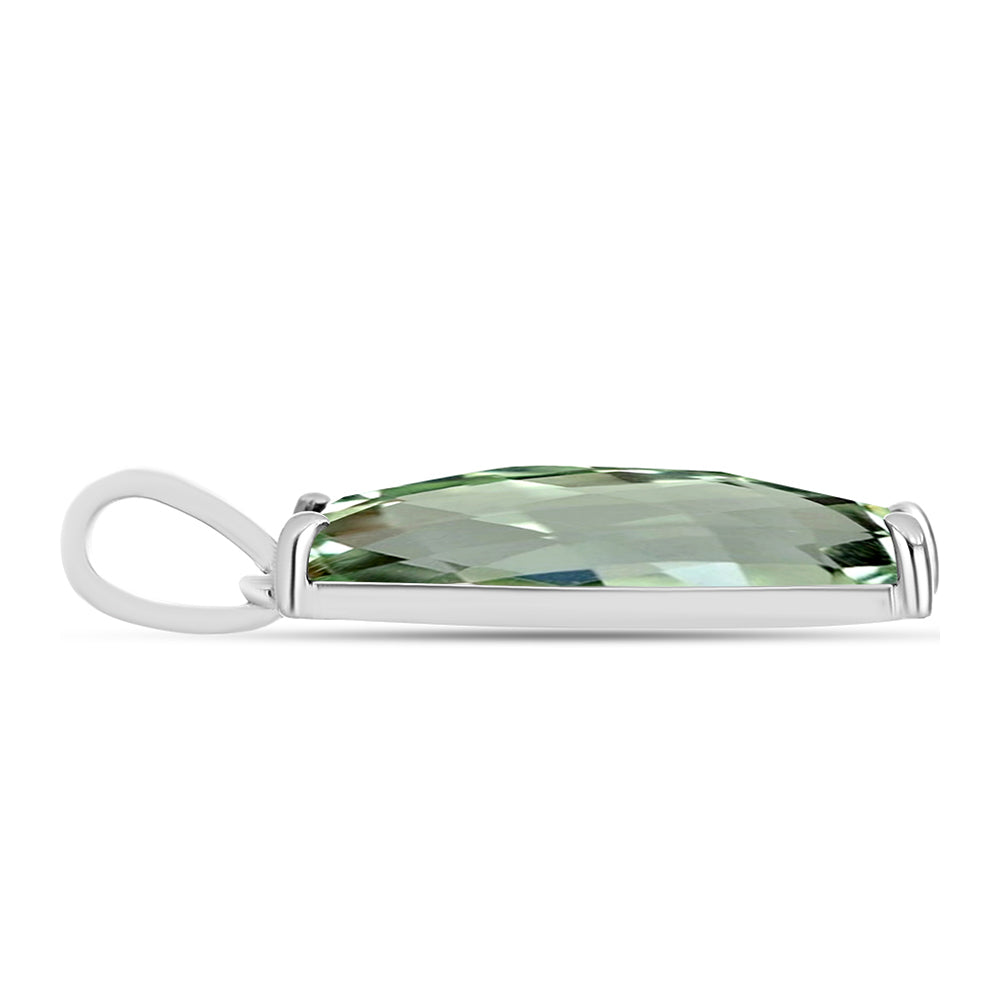 Pandantiv din Argint 925 ( 1.07 grame ) cu Ametist Verde 5.69 Carate