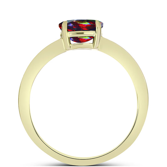 Inel din Argint 925 Placat cu Aur ( 2.03 grame ) cu Opal Etiopian Negru Lega Dembi 0.49 Carate