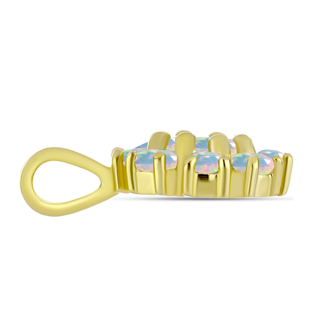 Pandantiv din Argint 925 Placat cu Aur ( 1.81 grame ) cu Opal Welo 1.22 Carate