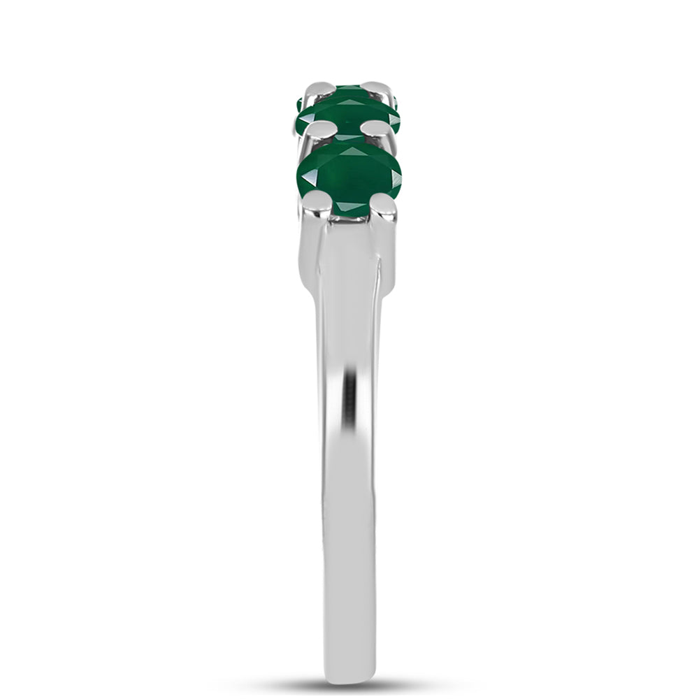 Inel din Argint 925 ( 2.73 grame ) cu Calcedon Verde 1.22 Carate
