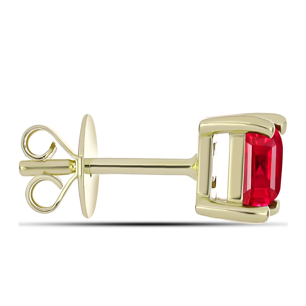 Cercei din Argint 925 Placat cu Aur ( 1.46 grame ) cu Agat Roșu 1.11 Carate