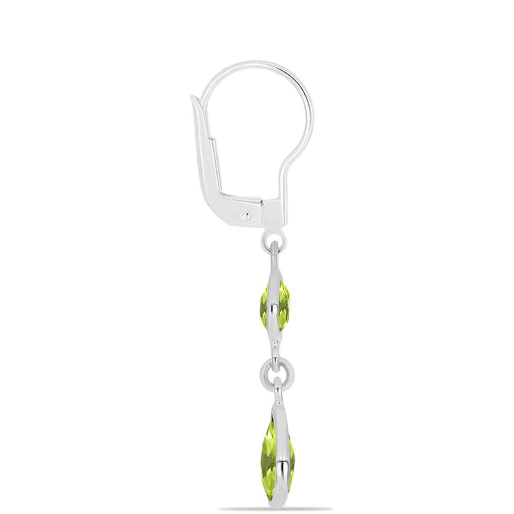 Cercei din Argint 925 ( 1.29 grame ) cu Peridot Changbai 3.17 Carate