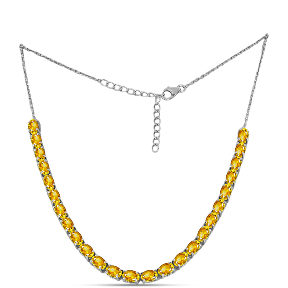 Colier din Argint 925 ( 10.49 grame ) cu Citrin Ural 9.78 Carate