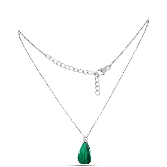 Colier din Argint 925 ( 2.75 grame ) cu Malachit 15.04 Carate