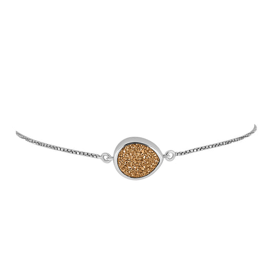 Brățară din Argint 925 ( 4.13 grame ) cu Drusy Auriu 4.21 Carate