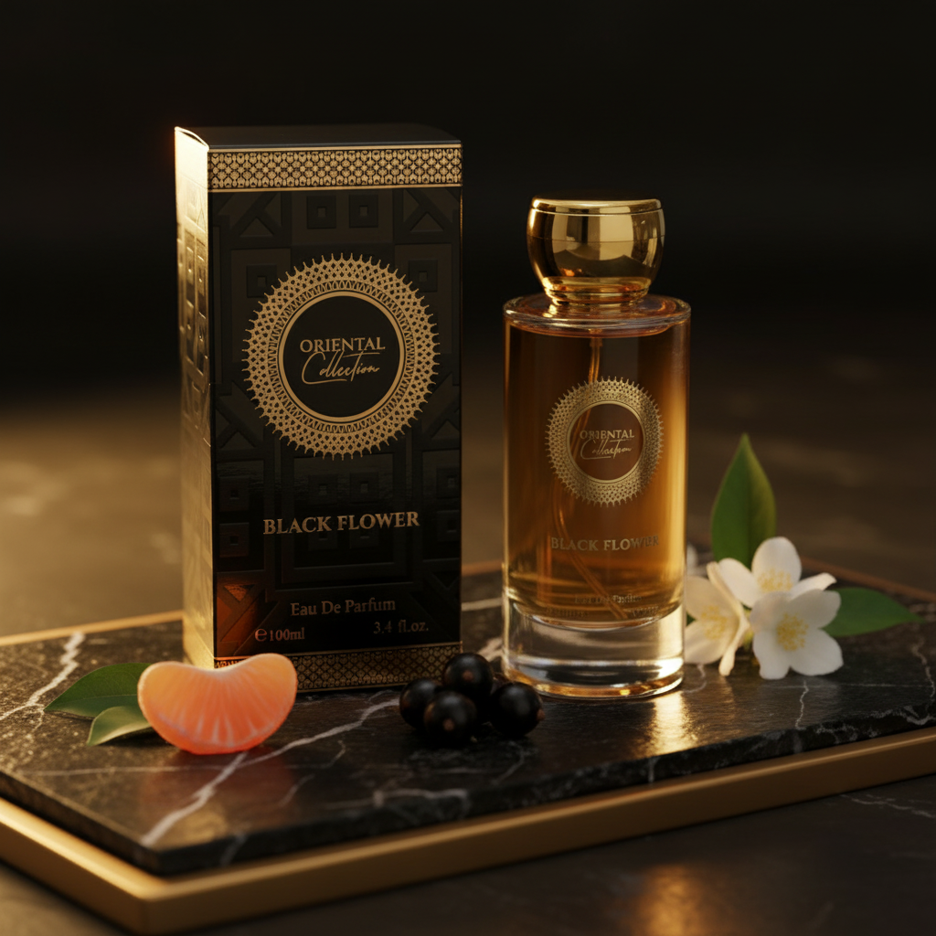 100 ml EDP BLACK FLOWER cu arome senzuale, dulci și incitante unisex