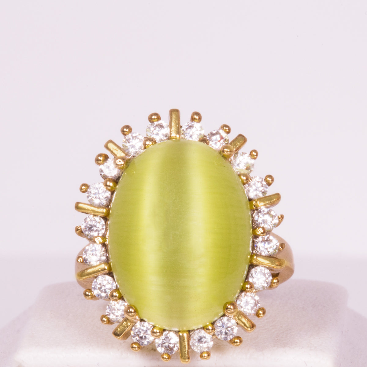 Inel din Aliaj Placat cu Aur cu Cristal Alb Emporia® ( Inel )