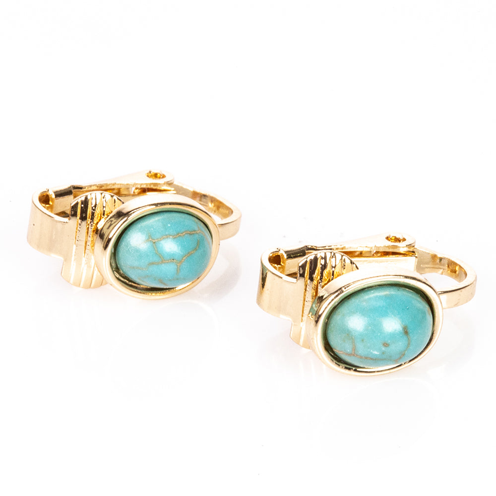 Set din Aliaj Placat cu Aur cu Turcoaz și Agat Roșu