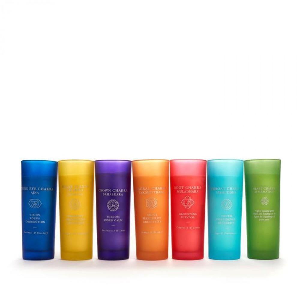 Lumanare Chakra Al treilea Ochi Gemporia , cu parfum de lavandă și rozmarin cu piatră de meditație de Ametist - Galeria de Bijuterii