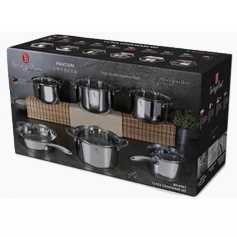 Set Vase din Oțel Inoxidabil din 12 piese Berlinger Haus, Colecția Argintie